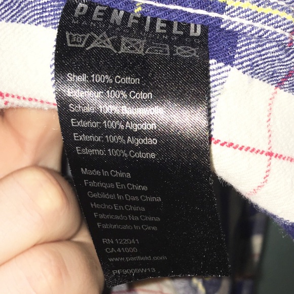 Penfield Boyfriend Fit Plaid Flannel Button Up Top - Picture 4 of 8